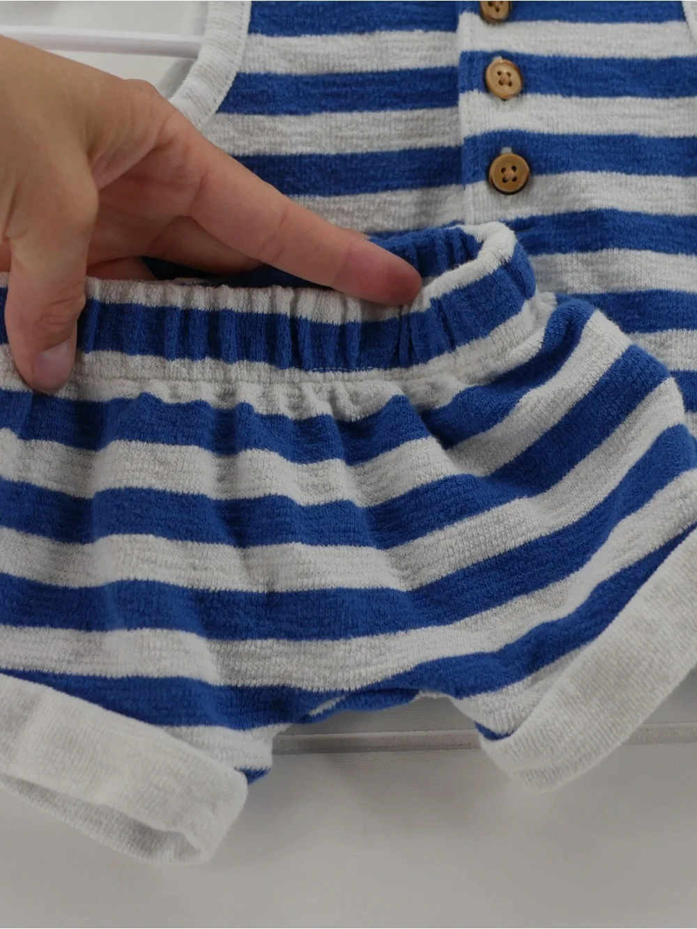Cat & Jack Blue and White Striped Tank and Shorts Set Newborn boy outfit